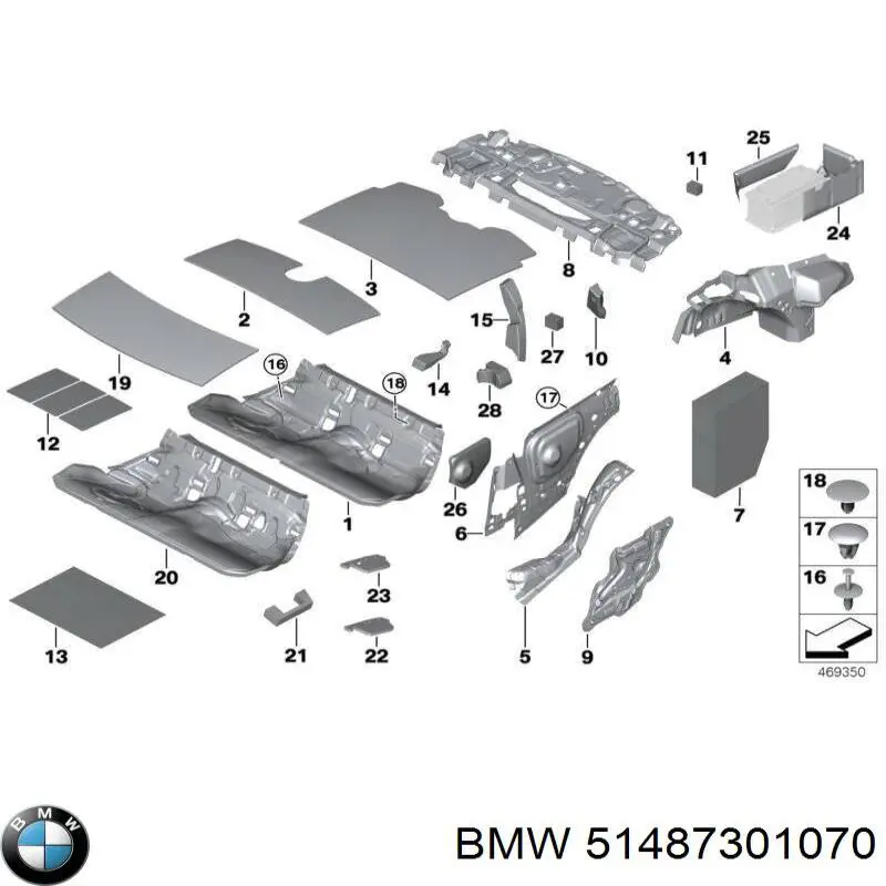 7301070 BMW Ущільнювач арки крила