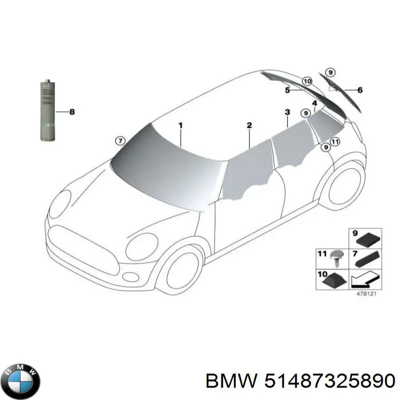 Шумоізоляція моторного щита BMW 51487325890 ціна, від 24.07 USD