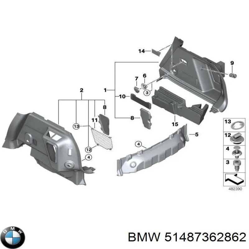  BMW 51487362862 ціна, від 127.54 USD