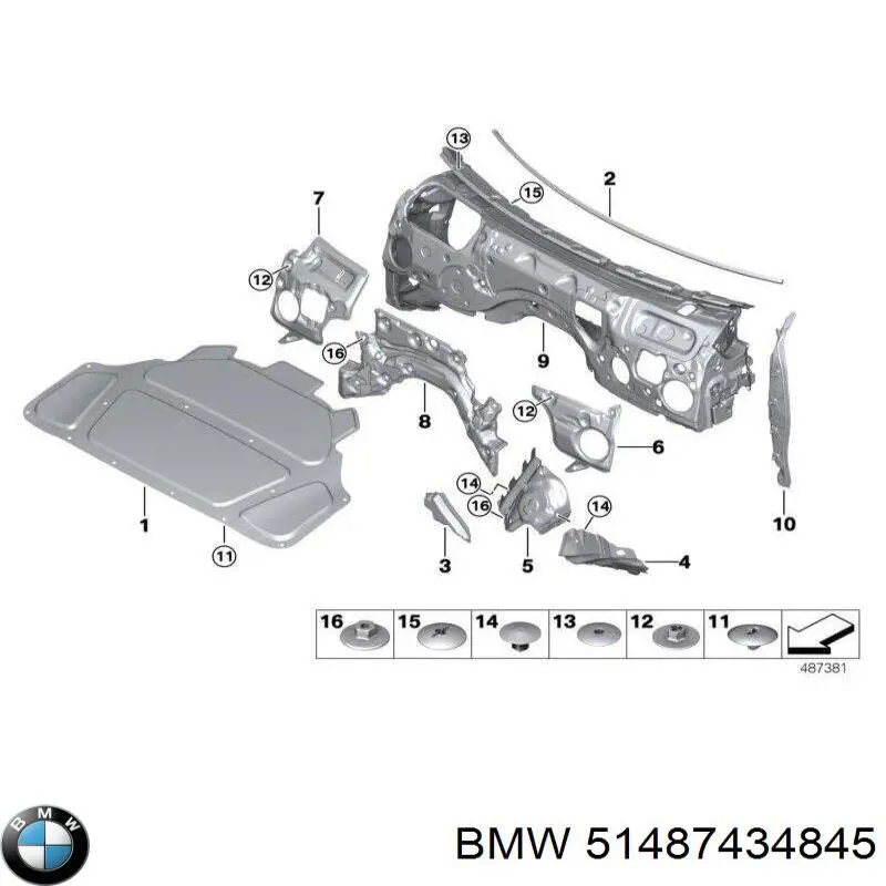 7135137 Autotechteile Утеплювач капота