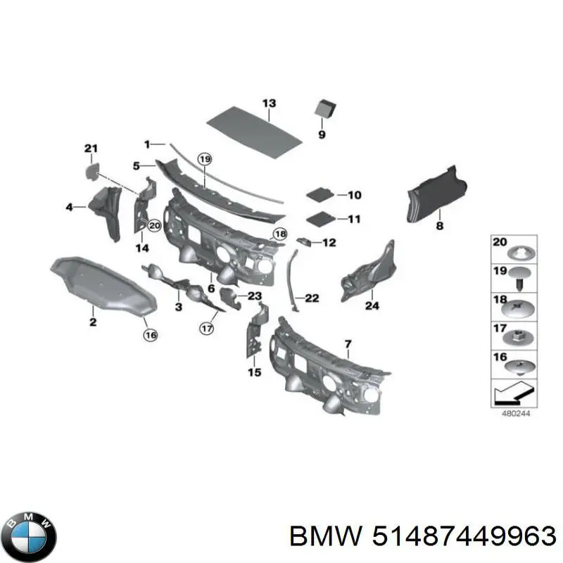  BMW 51487449963 ціна, від 9.88 USD