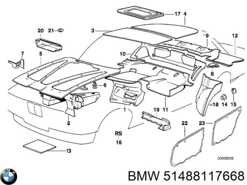 51488117668 BMW Утеплювач капота