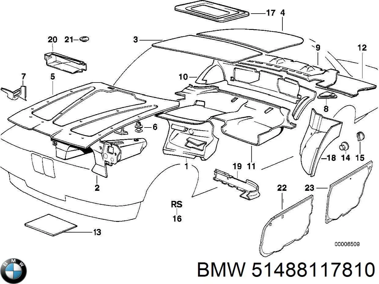 Обшивка капота BMW 51488117810 ціна, від 157.20 USD