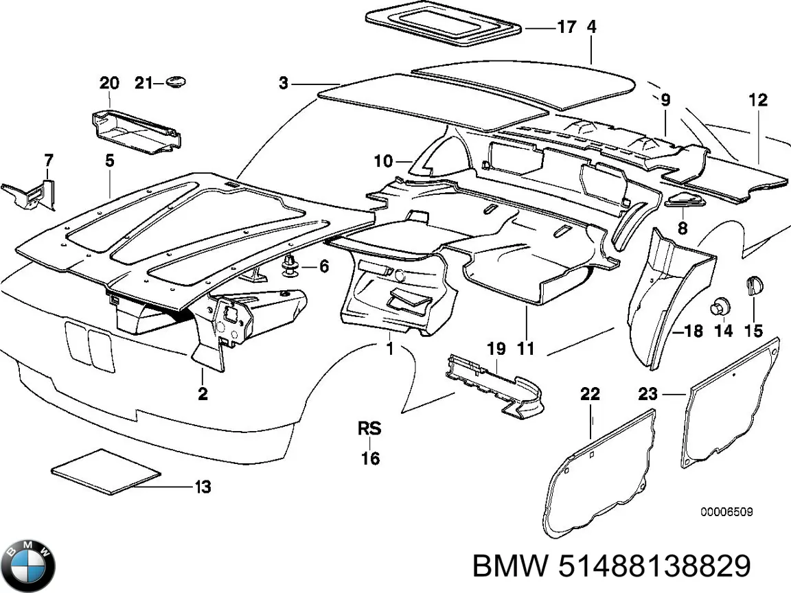 Шумоізоляція капота 51488138829 BMW