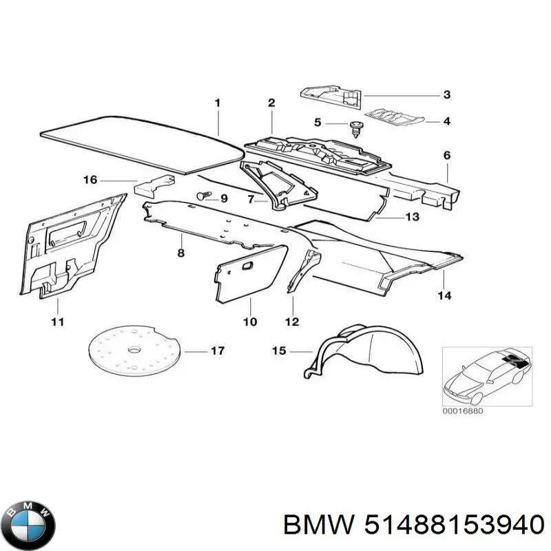  BMW 51488153940 ціна, від 276.28 USD