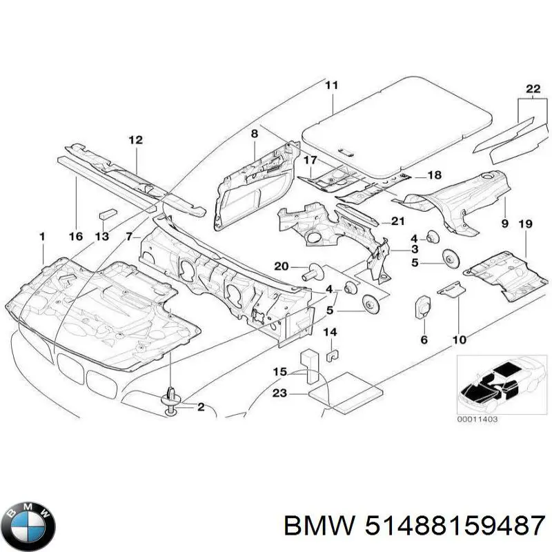  BMW 51488159487 ціна, від 307.40 USD