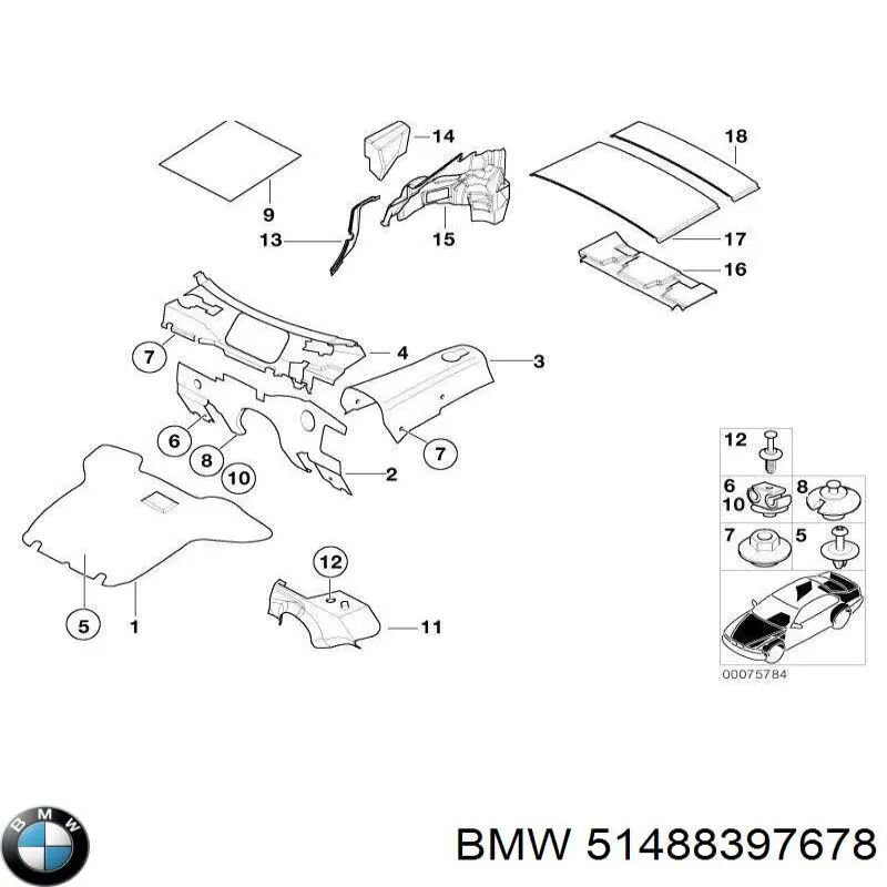 Обшивка капота BMW 51488397678 ціна, від 262.76 USD