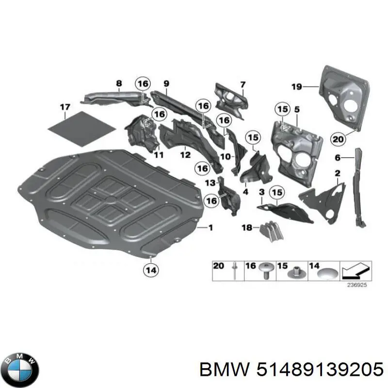 BMW 51489139205 ціна, від 12.67 USD