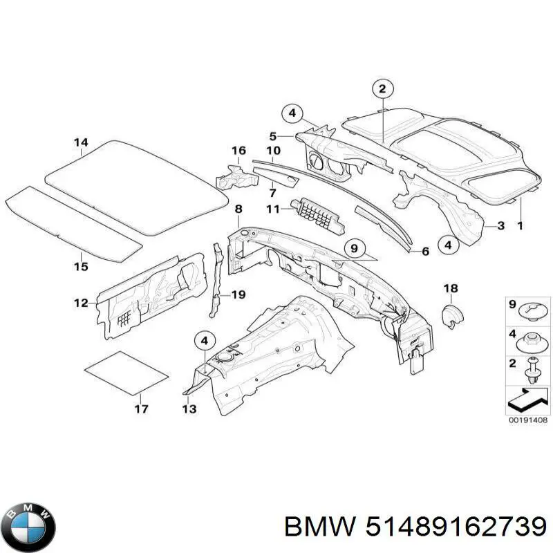 51489162739 BMW Шумоізоляція моторного щита