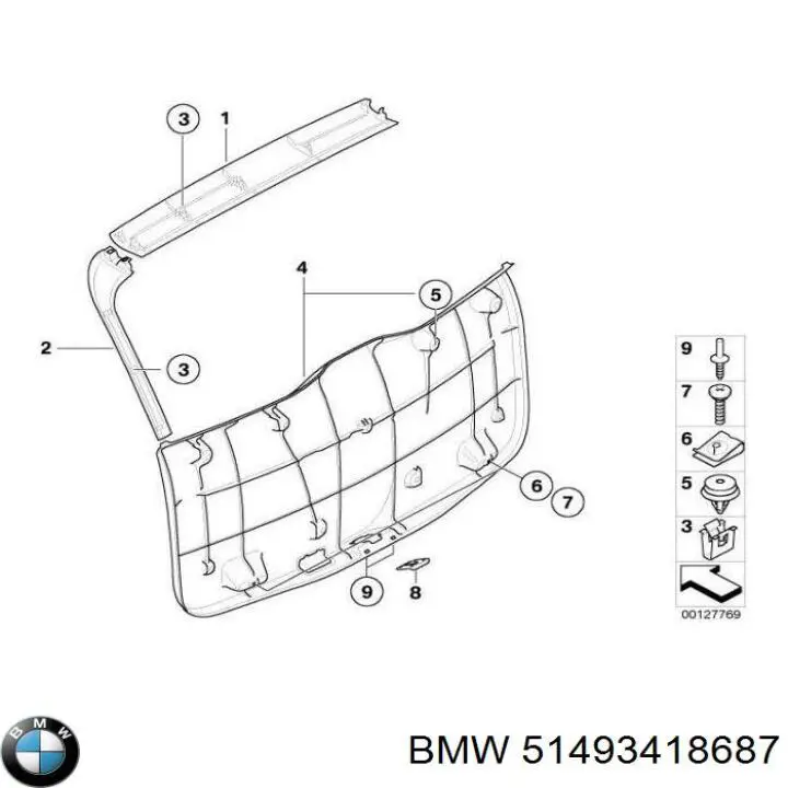  BMW 51493418687 ціна, від 31.67 USD