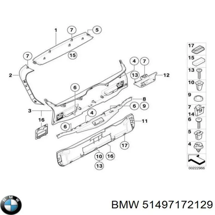 51497172129 BMW Пластик п'ятих дверей