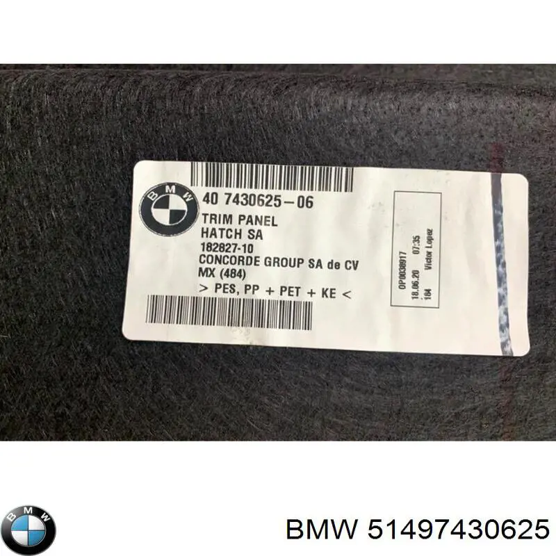 Пластик п'ятих дверей BMW 51497430625 ціна, від 25.33 USD