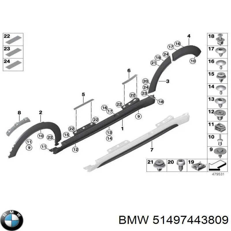 BMW 51497443809 ціна, від 33.47 USD