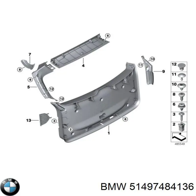 51497484136 BMW Пластик п'ятих дверей