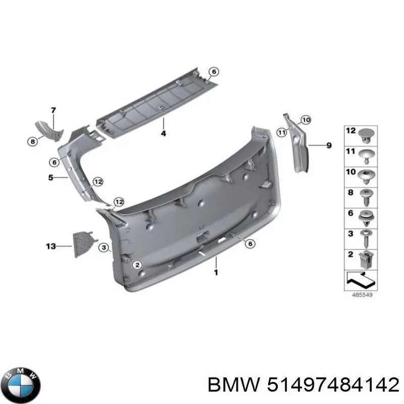 51497484142 BMW Пластик п'ятих дверей