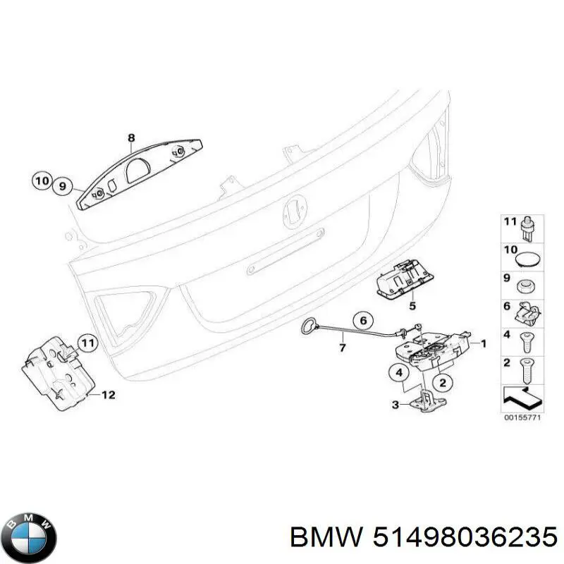 Кожух бампера заднього BMW 51498036235 ціна, від 29.22 USD