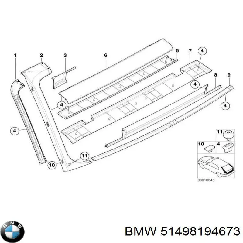  BMW 51498194673 ціна, від 12.67 USD