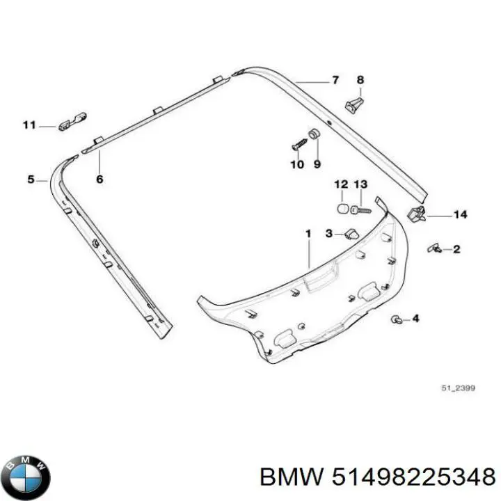Пістон (кліп) кріплення підкрилки переднього крила BMW 51498225348 ціна, від 2.67 USD