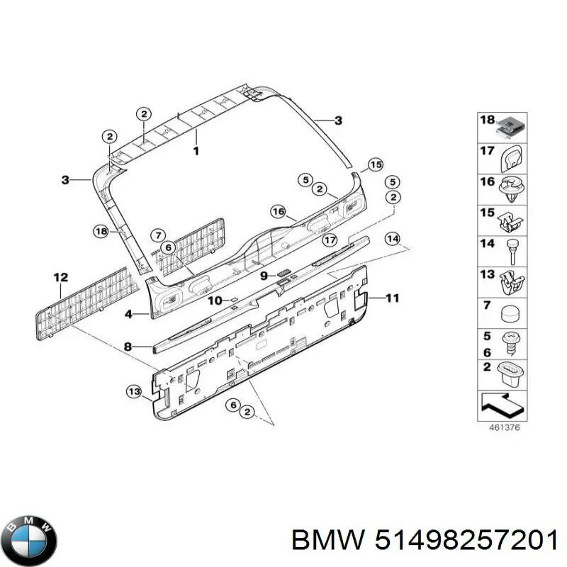 Купити 51497130410 BMW Ізоляція термошумовий задка кузова