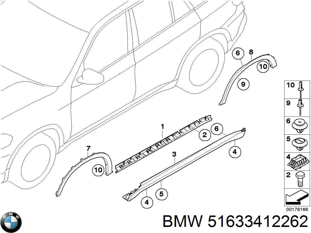 Болт головки блока циліндрів, ГБЦ BMW 51633412262 ціна, від 1.33 USD