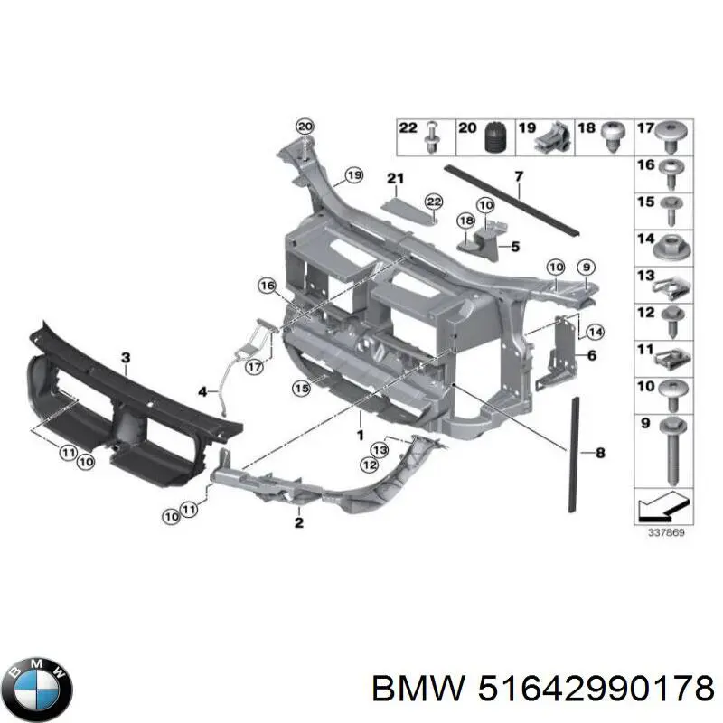 51642990178 BMW повітропровід радіатора