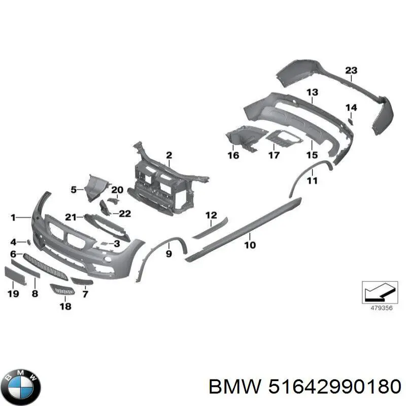 Кронштейн-адаптер кріплення фари передньої, правої BMW 51642990180 ціна, від 21.53 USD