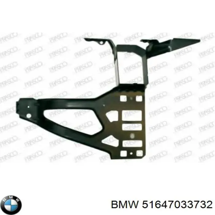 51647033732 BMW супорт радіатора правий/монтажна панель кріплення фар