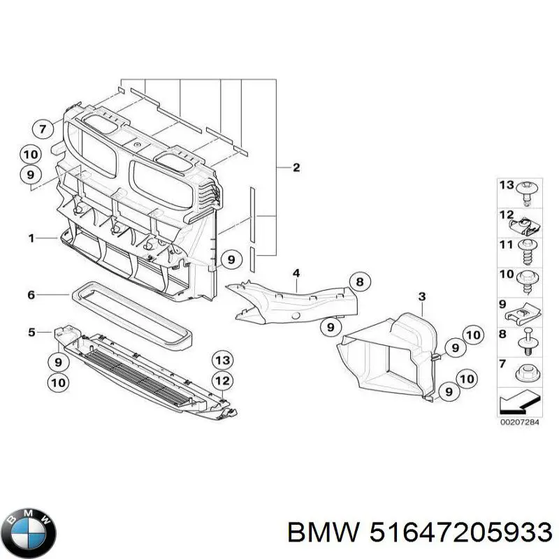 повітропровід радіатора на BMW X6 (E71)