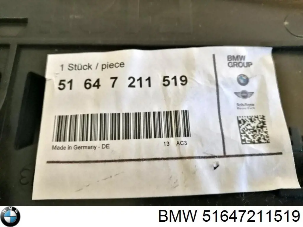 Кріплення бампера BMW 51647211519 ціна, від 184.99 USD