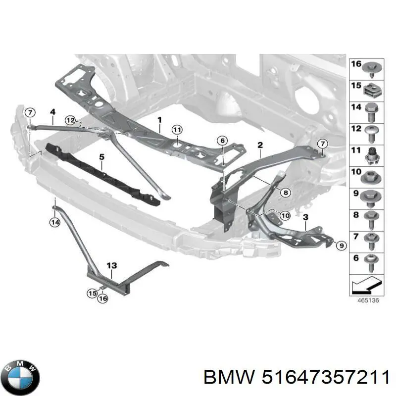 Рамка радіатора нижня AND 14805086 ціна, від 50.20 USD