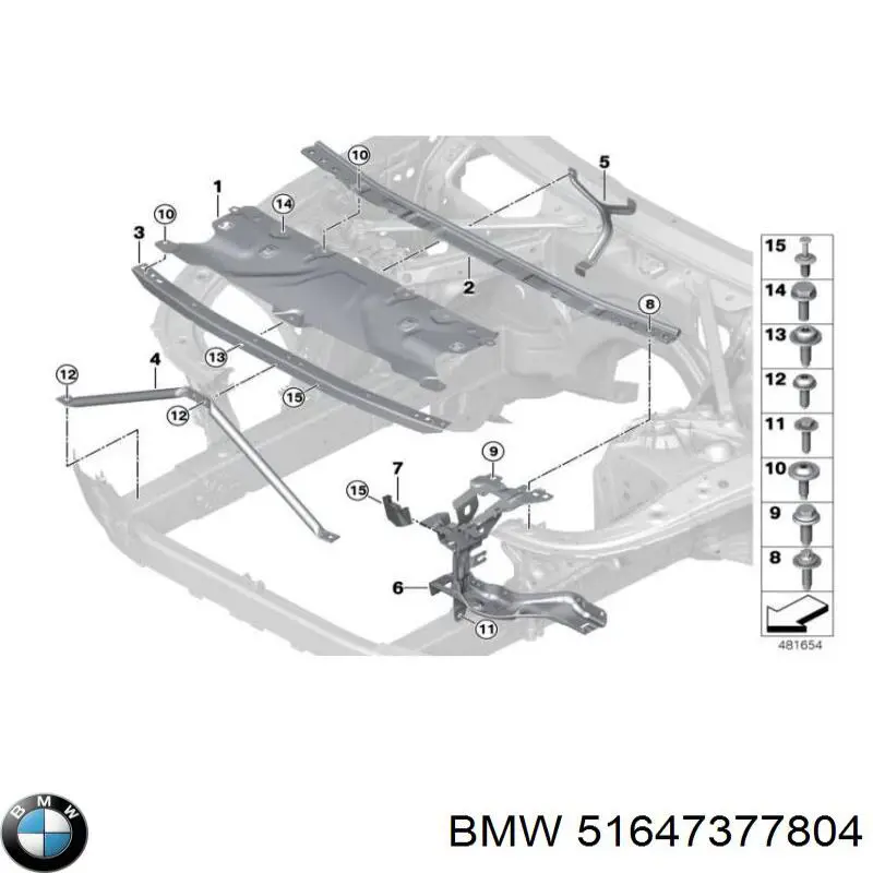 7075159 Autotechteile Кронштейн-адаптер кріплення фари передньої, правої
