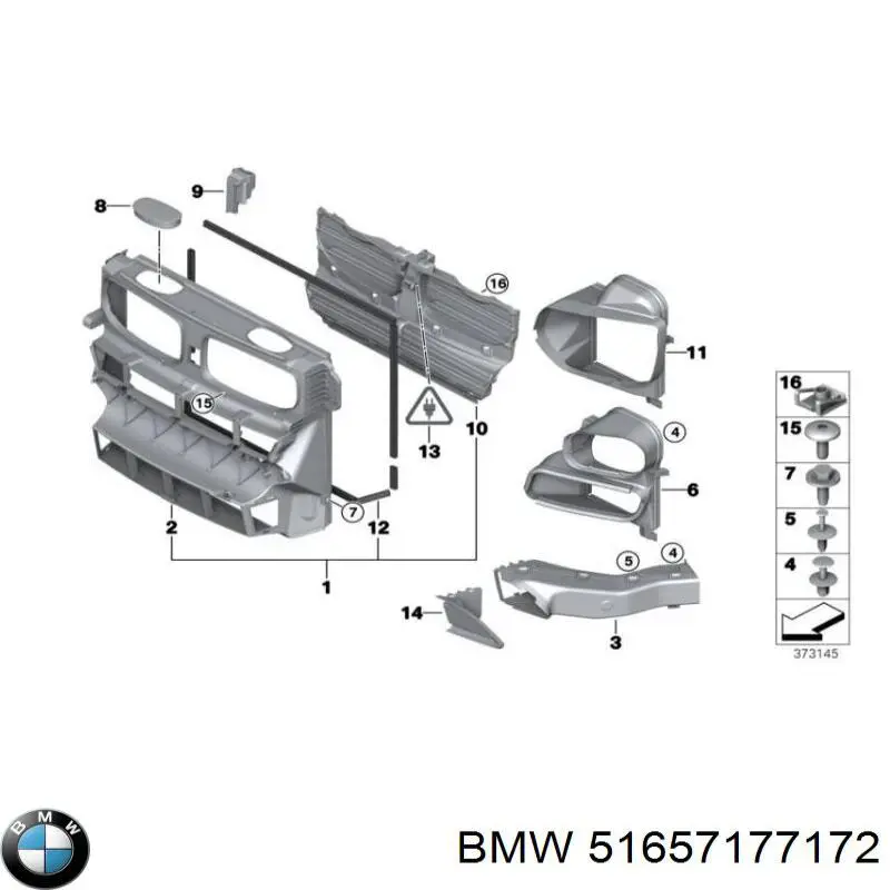 51657177172 BMW Ущільнювач арки крила