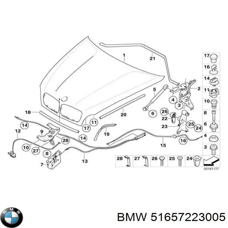 Кронштейн форсунки омивача фар на BMW X5 (E70)
