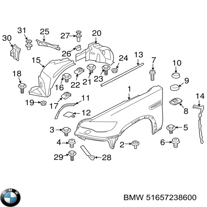  BMW 51657238600 ціна, від 277.78 USD