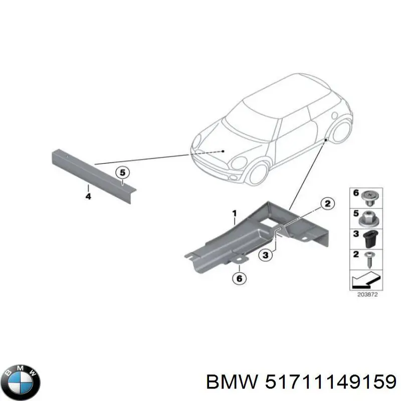 Захист днища, задній BMW 51711149159 ціна, від 9.94 USD