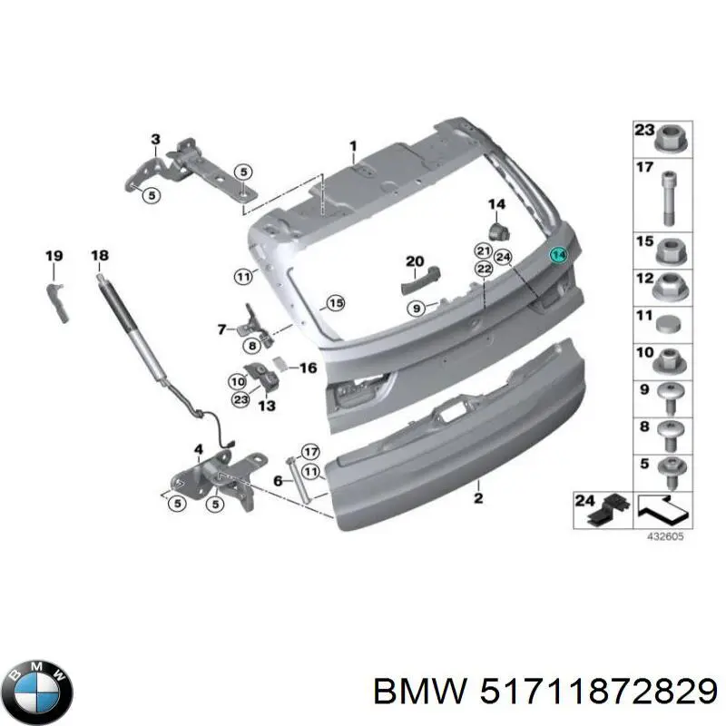 Ремкомплект головного гальмівного циліндру BMW 51711872829