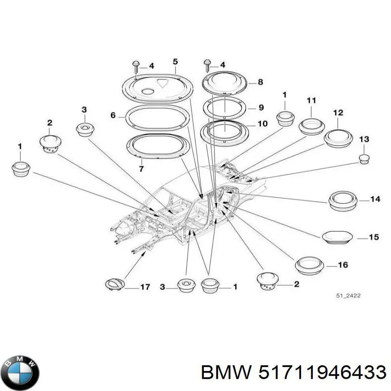  BMW 51711946433 ціна, від 12.67 USD