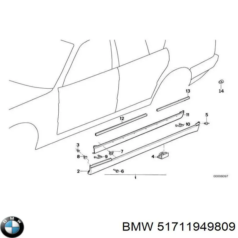  BMW 51711949809 ціна, від 0.74 USD