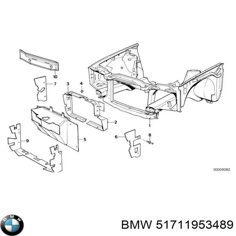 51711953489 BMW Повітрозабірник повітряного фільтра