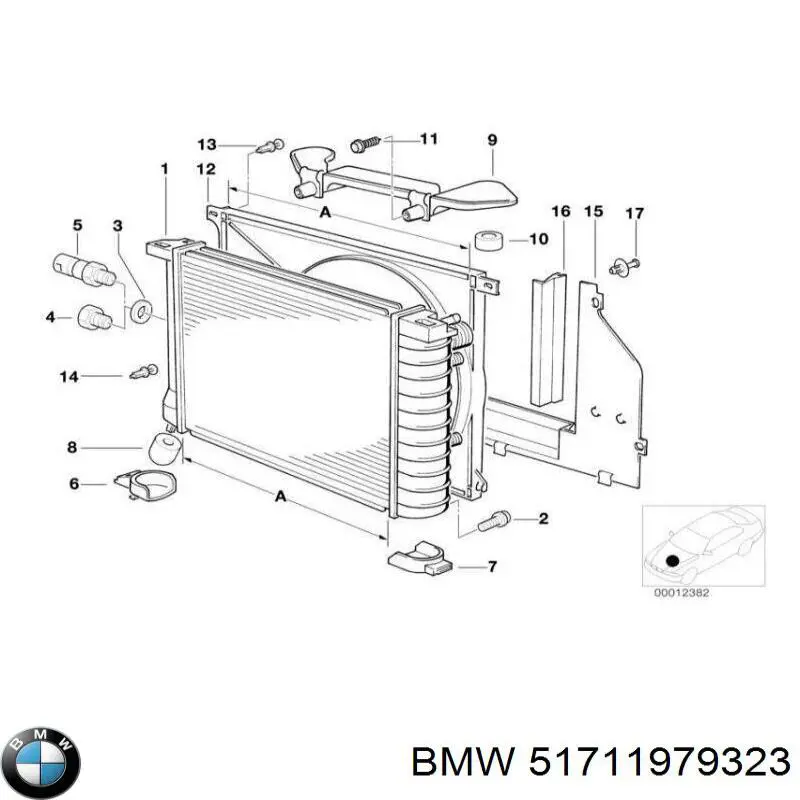 Купити 51711979323 BMW 