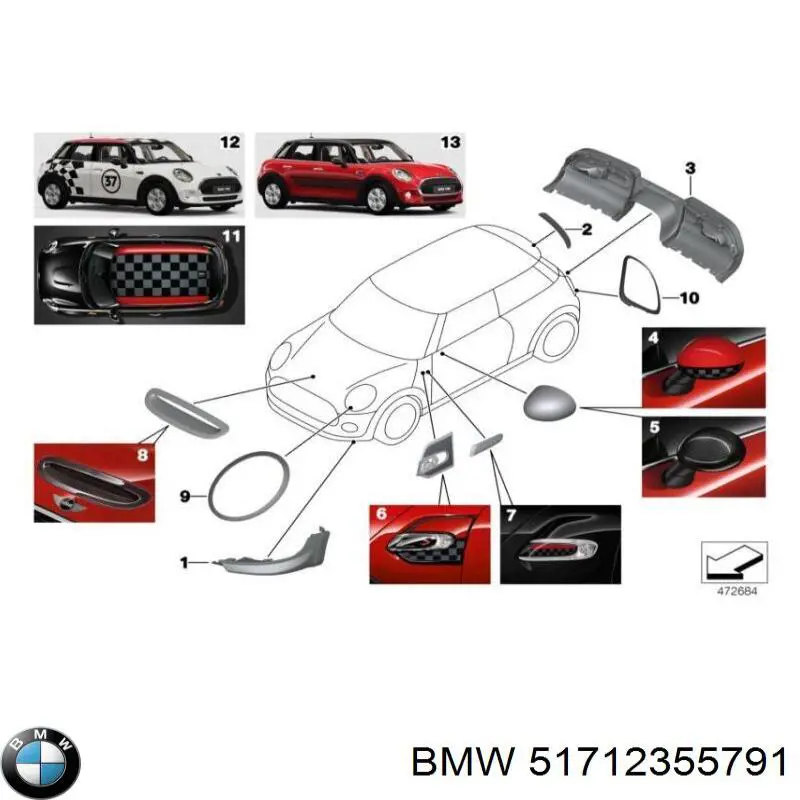 Рамка/облицювання фари лівої 4max 6502074002995CP ціна, від 88.97 USD