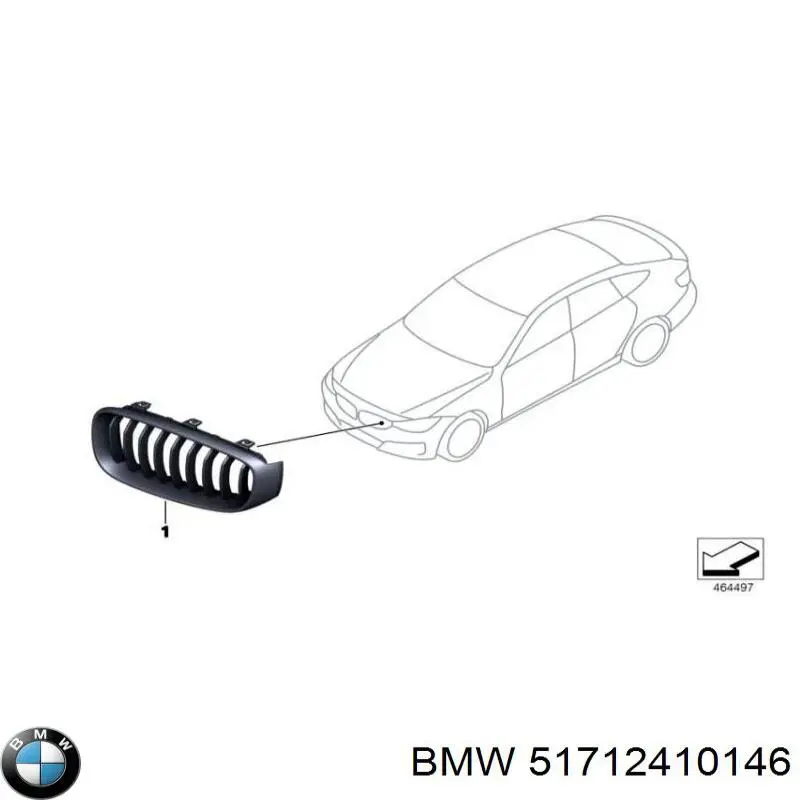 Купити 51712410146 BMW Захисна решітка радіатора
