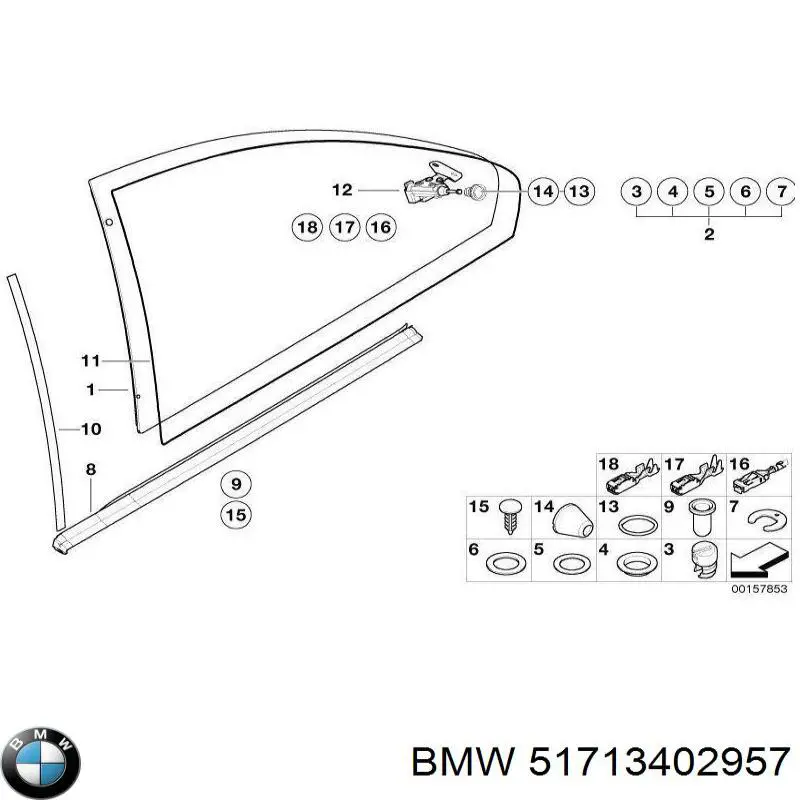 Купити 51713402957 BMW Підкрилок заднього крила, лівий