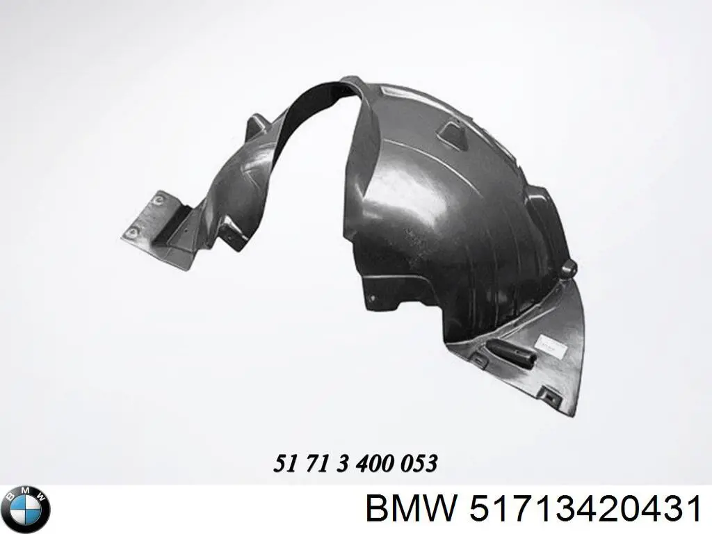 Підкрилок переднього крила, лівий BMW 51713420431 ціна, від 113.99 USD