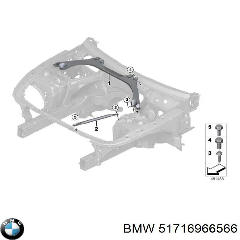 Болт переднього важеля 51716966566 BMW