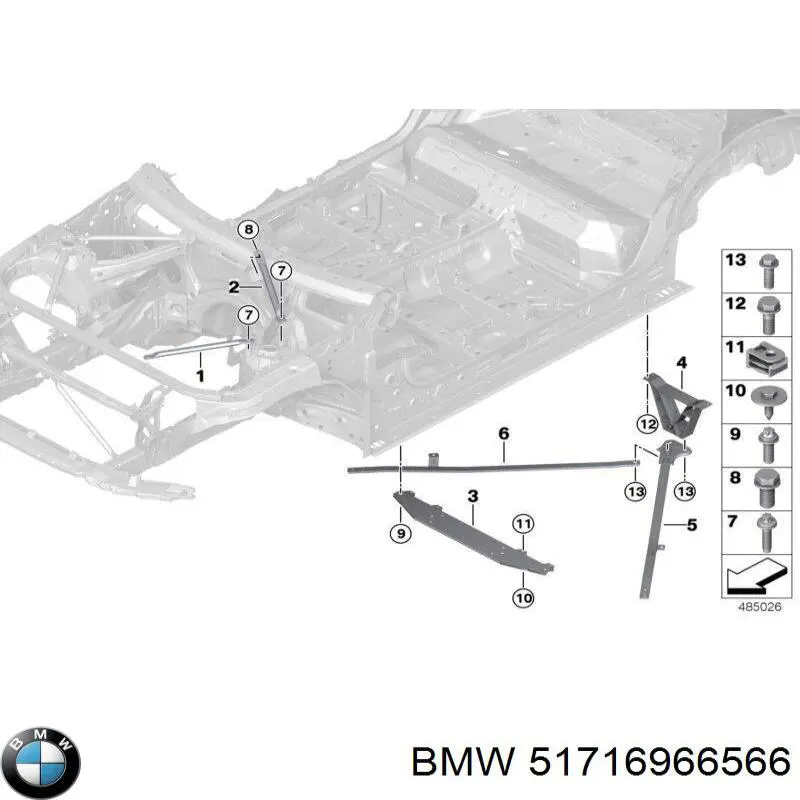 Болт переднього важеля BMW 51716966566 ціна, від 7.31 USD