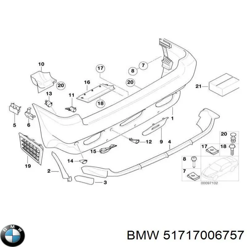 Кліпса ущільнювача дверей MAK 12122 ціна, від 0.54 USD