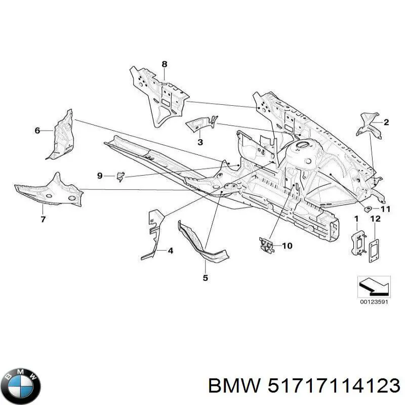 51718265986 BMW супорт радіатора верхній/монтажна панель кріплення фар