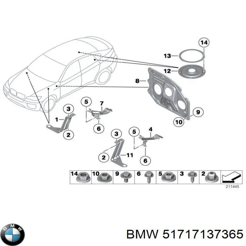  BMW 51717137365 ціна, від 19.00 USD
