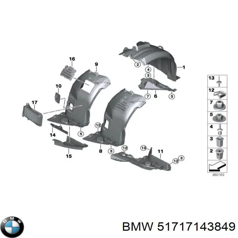Лючок підкрилка переднього лівого Bapmic ATPP1213135045 ціна, від 5.13 USD